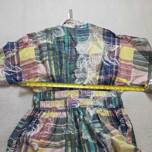 New L By Anthropologie The Somerset maxi shirt-dress in plaid floral - Picture 8 of 12